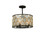 Kalco - 507940BMG - Three Light Semi Flush Mount - Corsa - Matte Black w Gold