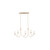 Kalco - 511760MG - Five Light Island Pendant - Kiera - Modern Gold