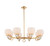 Kalco - 513073WB - Eight Light Chandelier - Ascher - Winter Brass