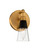 Kalco - 513131BNB - One Light Bath - Ponti - Matte Black w New Brass