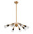 Kalco - 513172BNB - Eight Light Chandelier - Ponti - Matte Black w New Brass