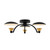 Kalco - 513645BWB - LED Semi Flush Mount - Redding - Matte Black w White and Brass Accent