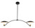 Kalco - 513661BWB - LED Island Pendant - Redding - Matte Black w White and Brass Accent