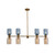 Kalco - 519861AGG - Eight Light Island Pendant - Azul - Aged Gold