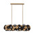 Kalco - 520361BVB - 24 Light Island Pendant - Damask - Black and Vintage Brass