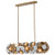 Kalco - 520361WVB - 24 Light Island Pendant - Damask - White and Vintage Brass