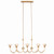 Kalco - 525361MG - Eight Light Island Pendant - FLORA - Modern Gold