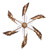 SPIRA Six Light Chandelier (525556PABW)