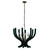 Kalco - 525955BCG/GRN - Eight Light Chandelier - CORAL - Brushed Champagne Gold