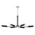 George Kovacs - P1697-691 - Six Light Island Pendant - Turbine - Brushed Nickel and Coal Highlights