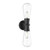 Alora - EW464002BKCB - Two Light Outdoor Wall Lantern - Marcel - Clear Bubble Glass/Textured Black