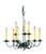 Framburg - 1319 CH - Nine Light Chandelier - Black Forest - Charcoal