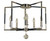 Framburg - 5040 PN/MBLACK - Five Light Flush / Semi-Flush Mount - Felicity - Polished Nickel with Matte Black Accents