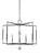 Framburg - 5046 PN/MBLACK - Five Light Chandelier - Felicity - Polished Nickel with Matte Black Accents