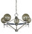 Framburg - 5065 PN/MBLACK - Five Light Chandelier - Calista - Polished Nickel with Matte Black Accents