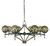 Framburg - 5068 PN/MBLACK - Eight Light Chandelier - Calista - Polished Nickel w/Matte Black Accents