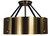 Framburg - 5290 AB/MBLACK - Six Light Flush /Semi Flush Mount - Lasalle - Antique Brass with Matte Black Accents