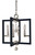 Framburg - 5362 PN/MBLACK - Four Light Chandelier - Minimalist Elegant - Polished Nickel/Matte Black