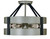 Framburg - 5382 SP/MBLACK - Six Light Flush /Semi Flush Mount - Orion - Satin Pewter/Matte Black