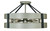 Framburg - 5384 SP/MBLACK - Six Light Flush /Semi Flush Mount - Orion - Satin Pewter/Matte Black