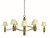 Framburg - 5638 AB/MBLACK - Eight Light Chandelier - Hampton - Antique Brass/Matte Black