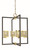 Framburg - 5774 BR/MBLACK - Four Light Chandelier - Avery - Brushed Brass/Matte Black