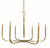 Framburg - 5874 BR - Six Light Chandelier - Manhattan - Brushed Brass