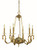 Framburg - 5900 BR - Six Light Chandelier - Odette - Brushed Brass