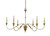 Framburg - 5932 BR - Six Light Chandelier - Hinsdale - Brushed Brass