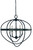 Framburg - L1150 MBLACK - Five Light Chandelier - Elizabeth - Matte Black