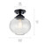 Avery One Light Semi Flush Mount (42296BK)
