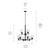 Shailene Nine Light Chandelier (43672BKCLR)