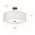 Shailene Three Light Semi Flush Mount (43692BK)