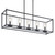 Crosby Five Light Linear Chandelier (43995BK)