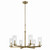 Kichler - 44013NBR - Six Light Chandelier - Crosby - Natural Brass