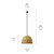 Raffiana One Light Mini Pendant (44399BK)