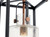 Kitner Three Light Linear Chandelier (52033BK)