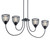 Voclain Four Light Linear Chandelier (52273BK)