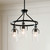 Everett Three Light Chandelier (52377BK)