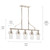 Everett Five Light Linear Chandelier (52379PN)