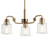 Aivian Three Light Chandelier (52397WBR)