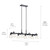 Aivian Eight Light Linear Chandelier (52400BK)
