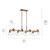Aivian Eight Light Linear Chandelier (52400WBR)