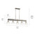 Eastmont Five Light Linear Chandelier (52404PN)
