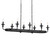 Vetivene Eight Light Linear Chandelier (52453BKT)