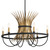 Baile Six Light Chandelier (52458BK)