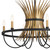 Baile Six Light Chandelier (52458BK)