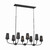 Kichler - 52510BK - Eight Light Linear Chandelier - Adeena - Black