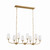 Kichler - 52510BNB - Eight Light Linear Chandelier - Adeena - Brushed Natural Brass