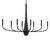 Deela Eight Light Chandelier (52528BK)